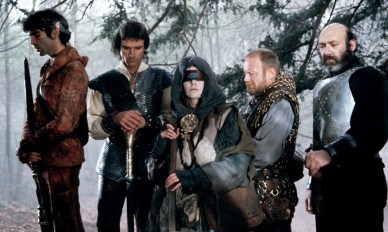 Mandatory Credit: Photo by ITV/REX Shutterstock (878725na) 'Hawk the Slayer' Film - 1980 - Ray Charleson, John Terry, Patricia Quinn, William Morgan Sheppard and Bernard Bresslaw GTV ARCHIVE Caption-Abstract: Sword and sorcery as two brothers engage in mortal combat - Hawk, a hero of incredible might and courage and Voltan, a wizard of consummate evil. After Voltan kills their father, Hawk sets out on a quest to destroy Voltan and avenge his father's murder. Before he died, their father cursed Voltan to die a thousand deaths and in his torment, Voltan sets out to find Hawk and seize his magic mind sword. Ultimately, the forces of good and evil meet in epic conflict.